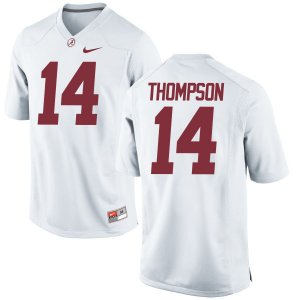 Women's Alabama Crimson Tide #14 Deionte Thompson White Authentic NCAA College Football Jersey 2403IJTG8